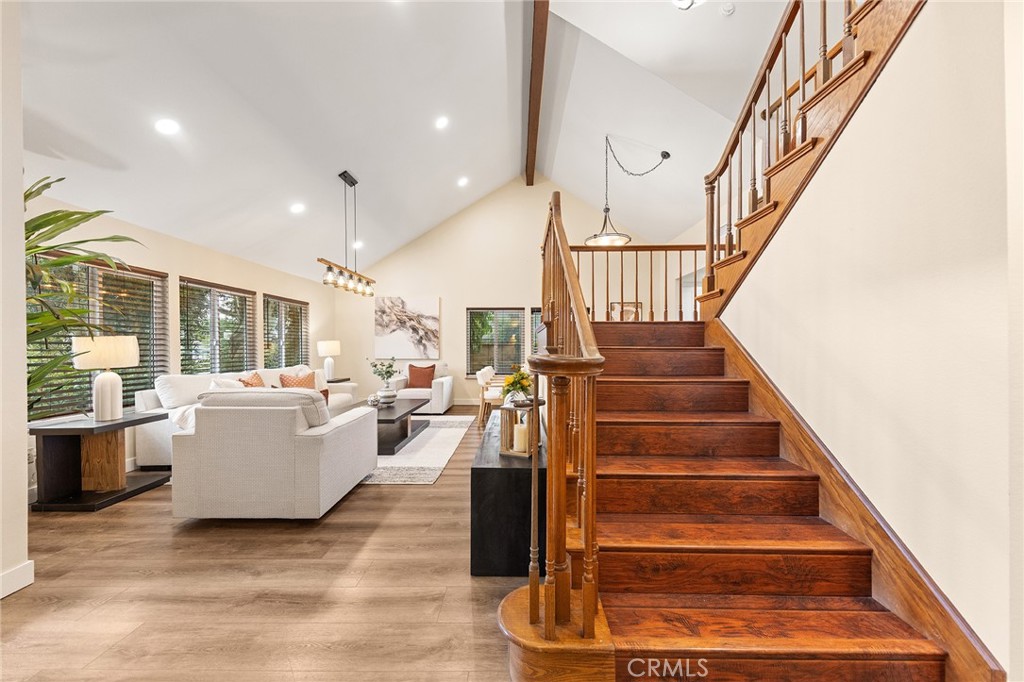 6296 Marble Avenue Rancho Cucamonga, CA 91701 - Photo 5 of 89 a living room with furniture and wooden floor