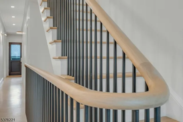 a view of a black gate