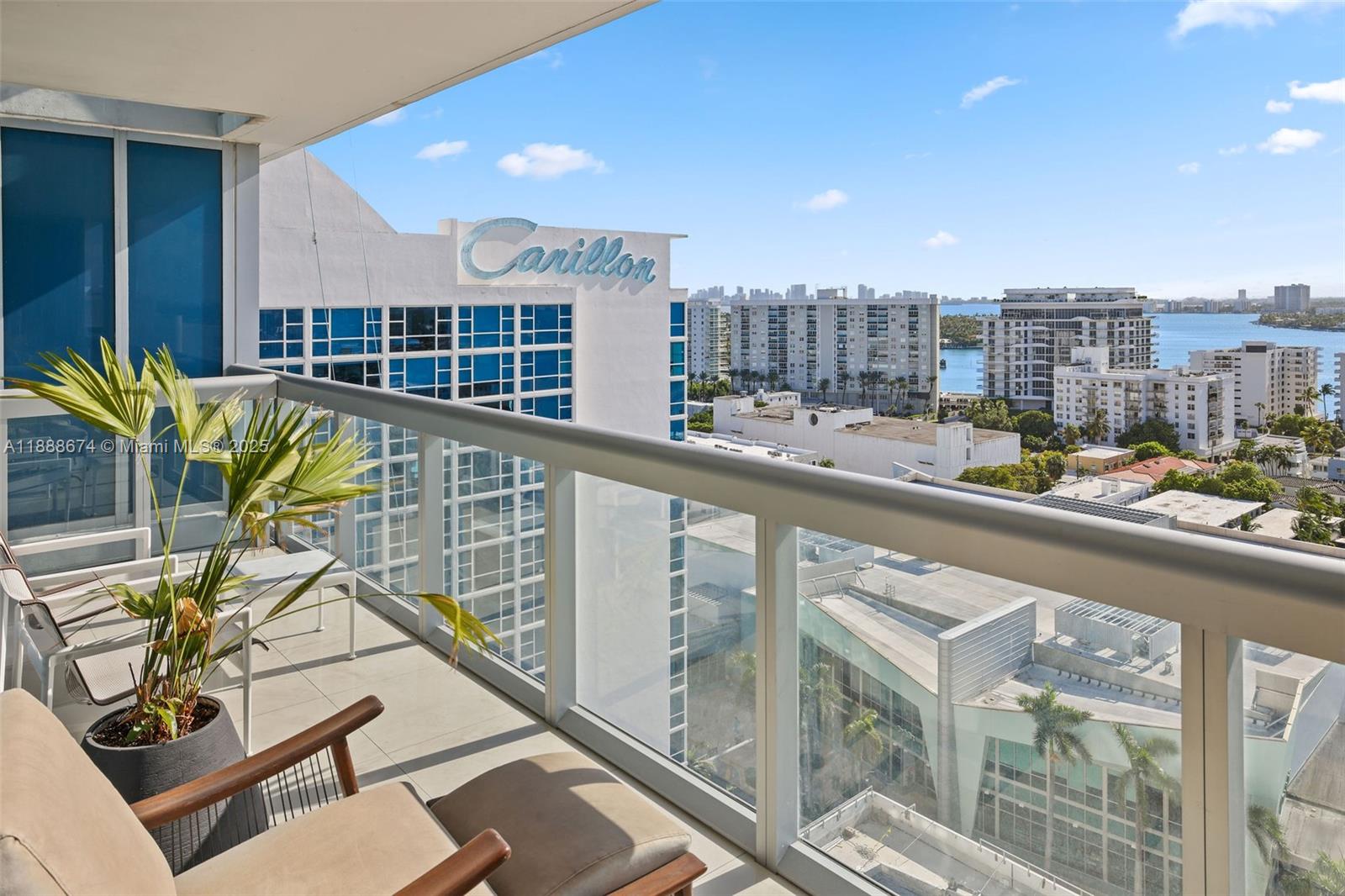 6899 Collins Avenue, Unit 1610 Miami Beach, FL 33141 - Photo 10 of 35 a view of balcony with furniture