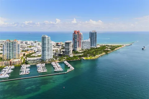 a view of a city with tall buildings