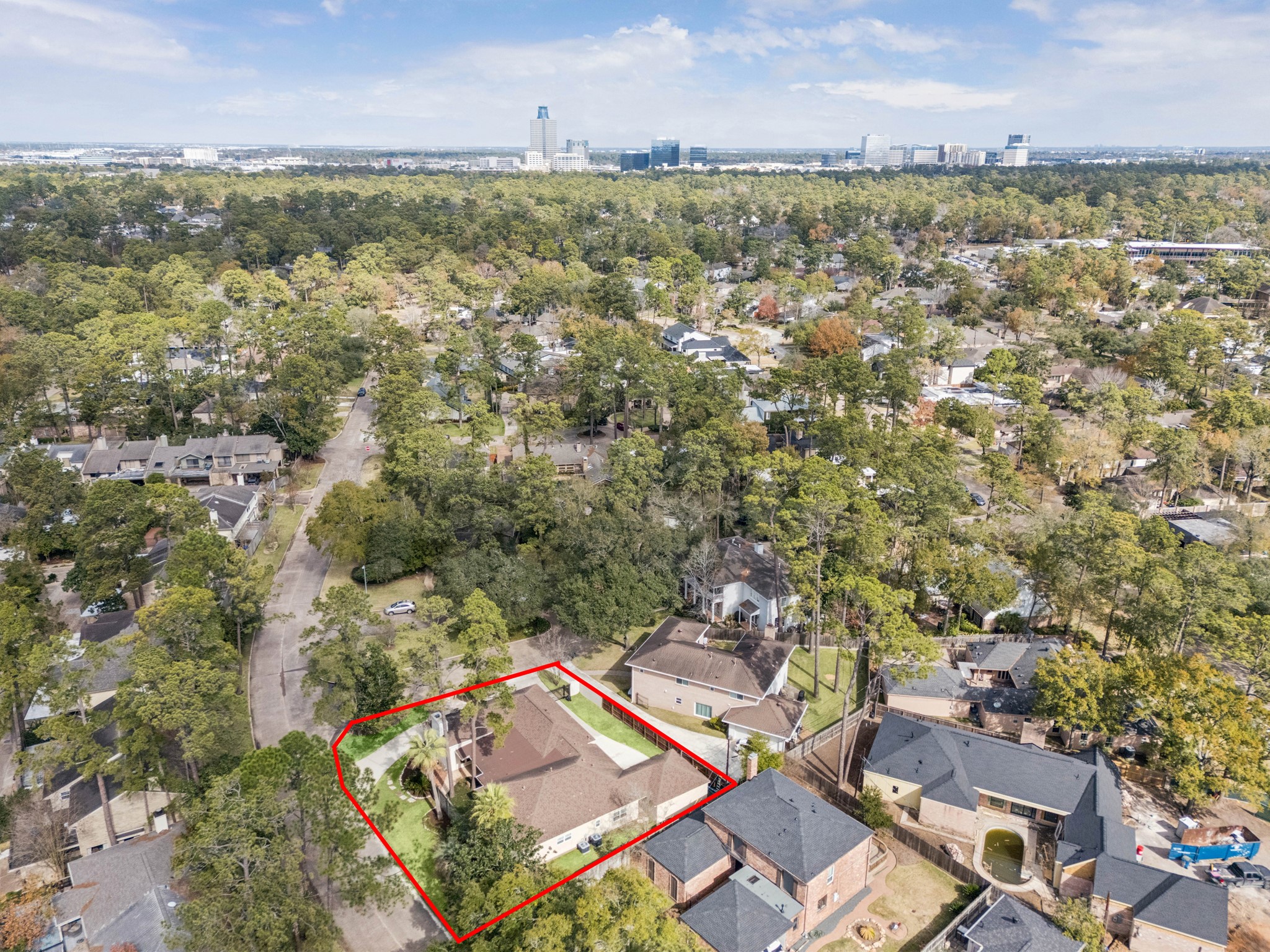 242 Vanderpool Lane Houston, TX 77024 - Photo 37 of 45 an aerial view of residential building with outdoor space and trees