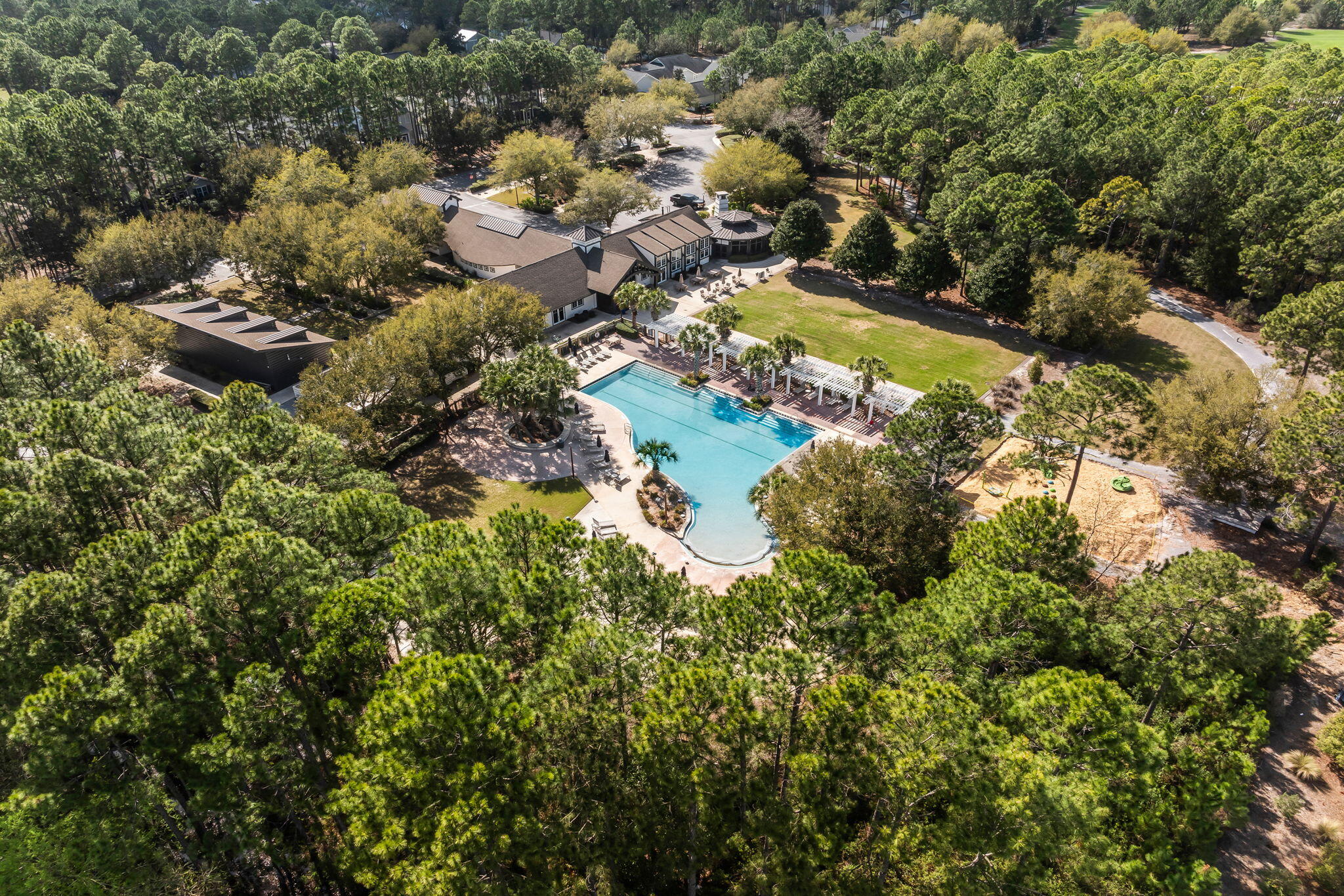 237 Splash Drive Inlet Beach, FL 32461 - Photo 47 of 50 an aerial view of residential house with parking and trees