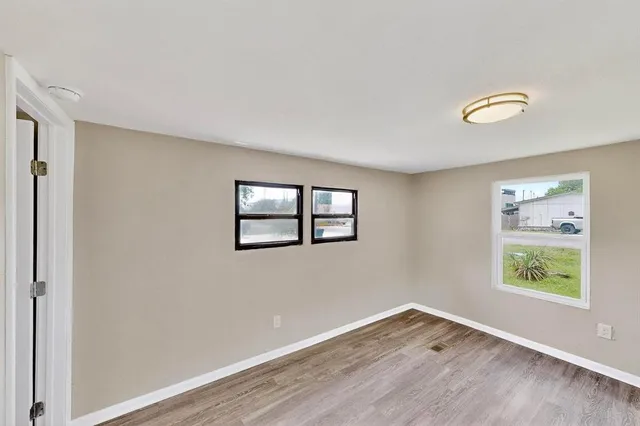 an empty room with a window