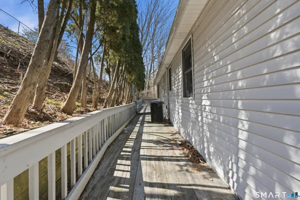 a view of a pathway of a building