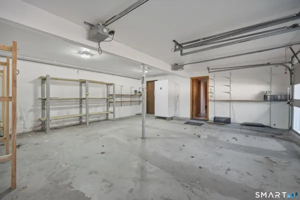 a view of a garage