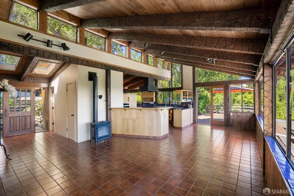 a view of a building with a porch