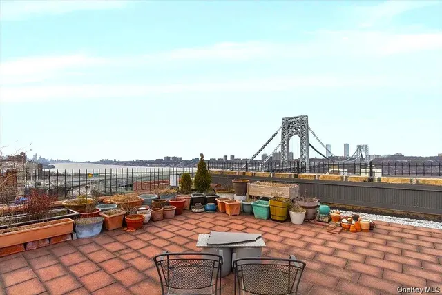 a view of a terrace with sitting space