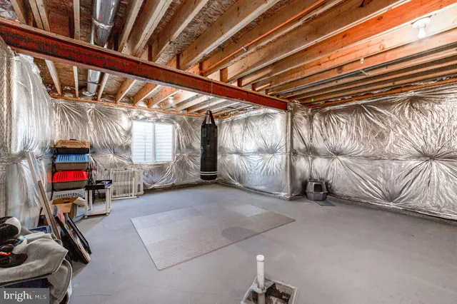 a view of a balcony with wooden floor