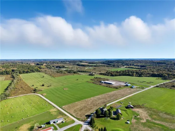 an aerial view of a city