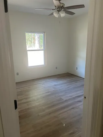 an empty room with a window