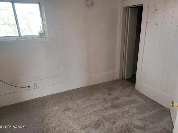 an empty room with a window