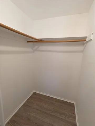 a view of small space with racks on the wall