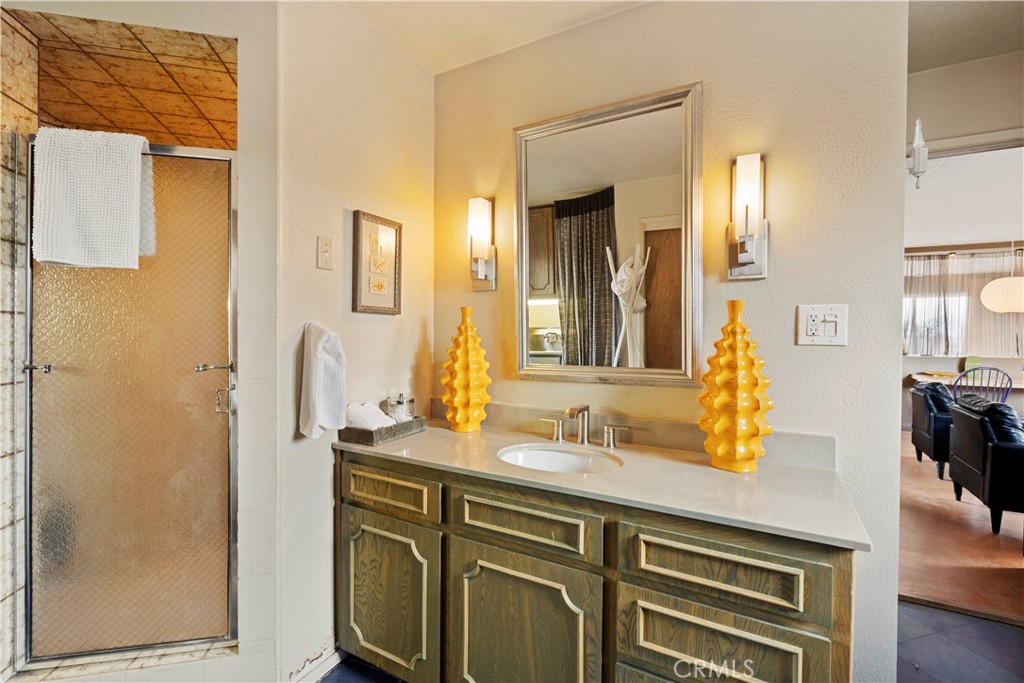 51222 Gamma Gulch Road Landers, CA 92285 - Photo 65 of 73 a bathroom with a sink and a mirror