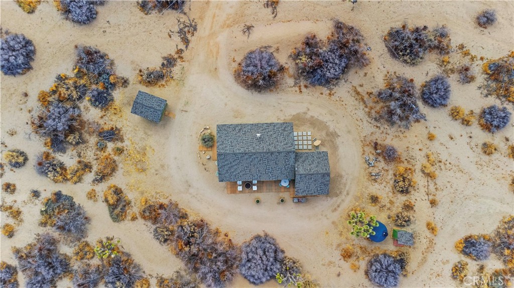 51222 Gamma Gulch Road Landers, CA 92285 - Photo 71 of 73 an aerial view of a house with a garden