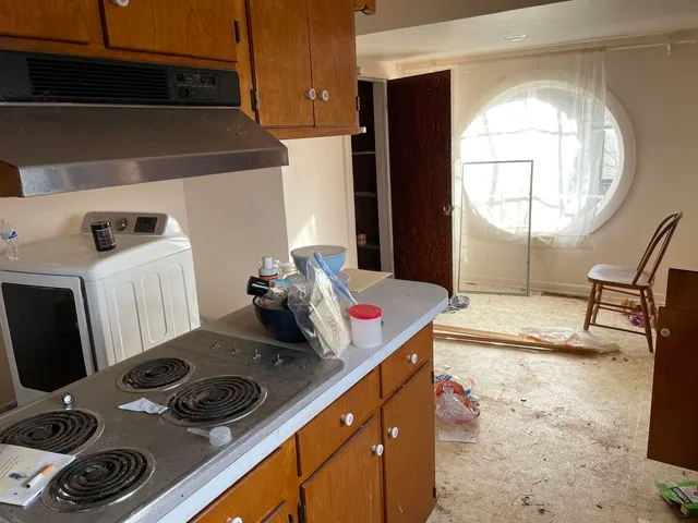 a room with storage and utility