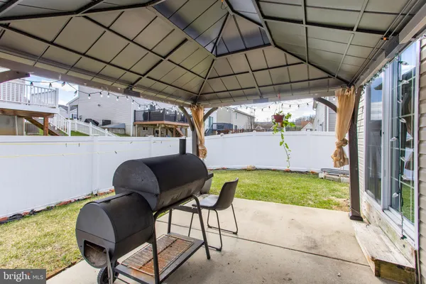 a view of porch with seating space