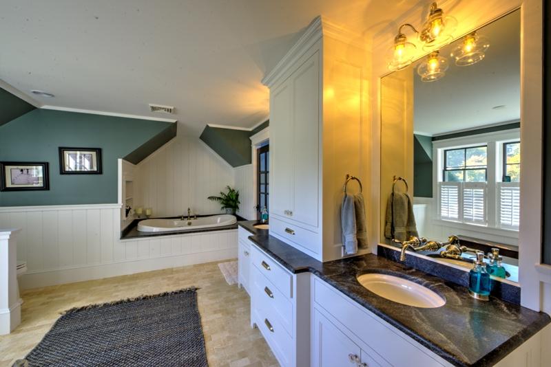 360 Main Street Osterville, MA 02655 - Photo 16 of 29 a bathroom with a granite countertop double vanity sink and a mirror
