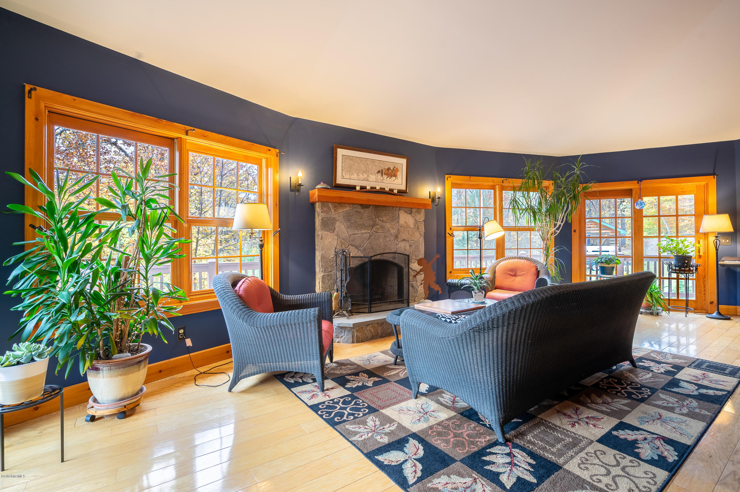 1110 Dimmock Road Otis, MA 01223 - Photo 6 of 24 Sunroom Fireplace