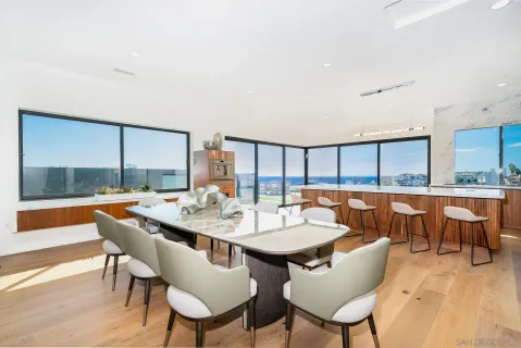 a large living room with a large window