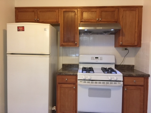 10071 Frontage Road, Unit G Skokie, IL 60077 - Photo 10 of 22 a white refrigerator freezer sitting inside of a kitchen
