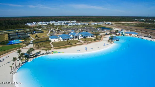 an aerial view of a city