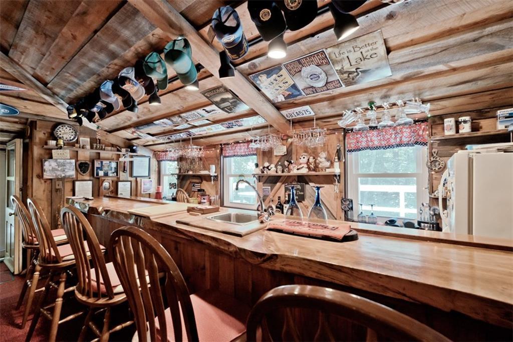 9 Out Road West Newfield, ME 04095 - Photo 26 of 35 Wet Bar with a beautiful wood slab...