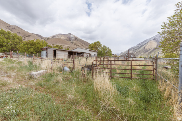 2672 East Canyon Road Springville, UT 84663 - Photo 28 of 33 View of yard featuring a mountain view and an outbuilding