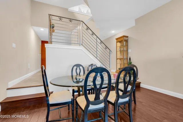 a table and chairs in a room