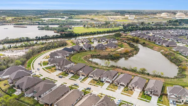 a view of lake and yard