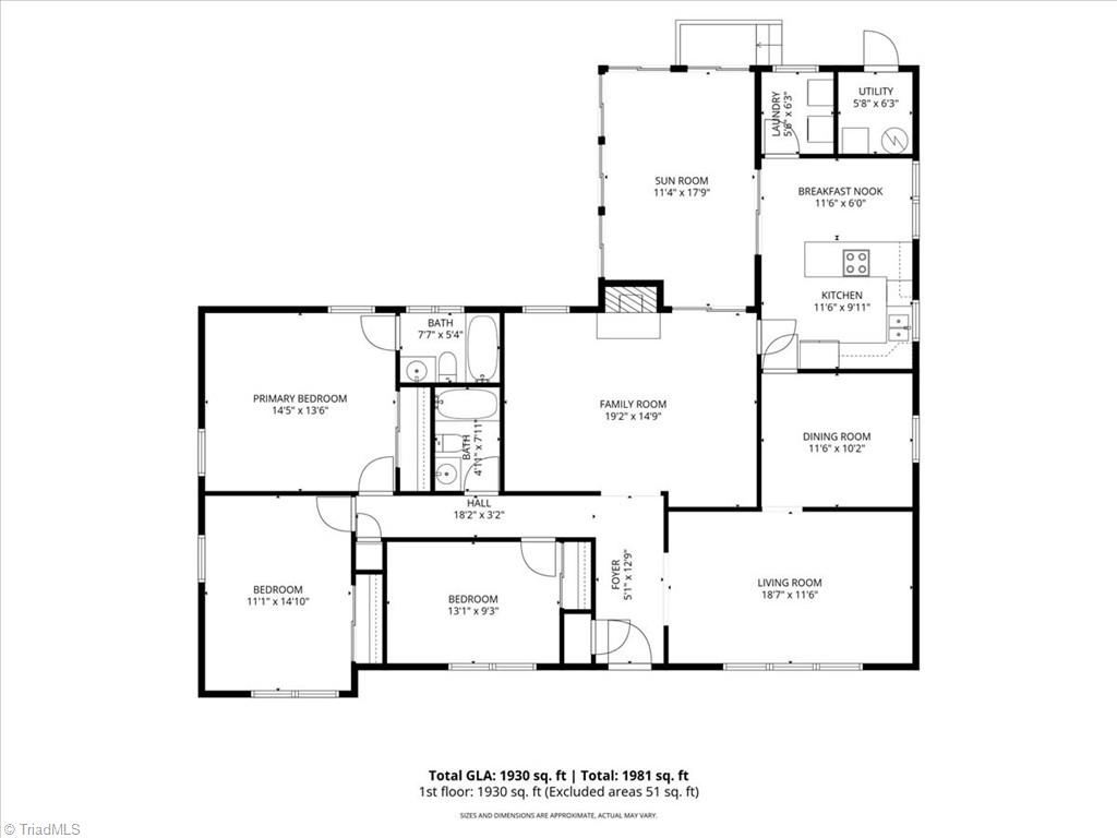 4511 Graham Road Greensboro, NC 27410 - Photo 49 of 49 Floor Plan
