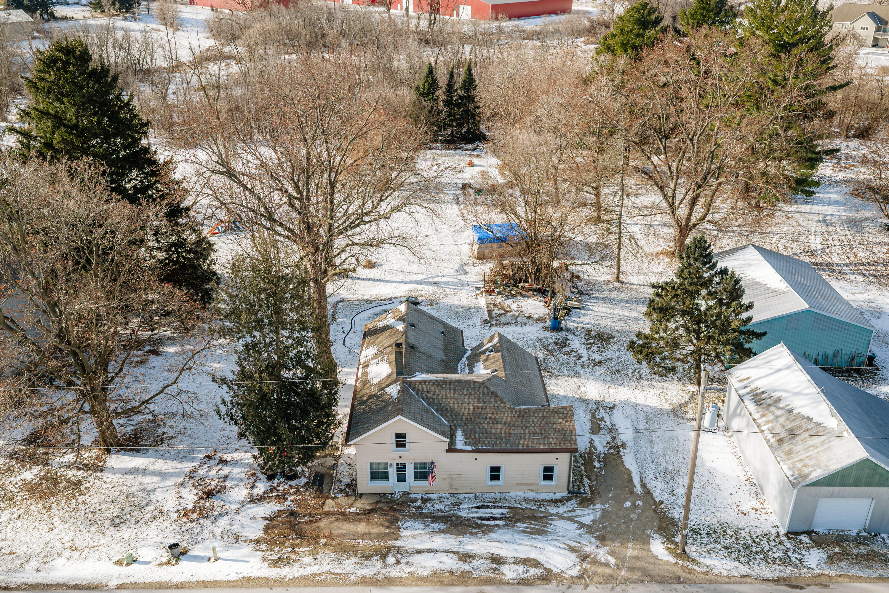 N6335 County Road East Concord, WI 53066 - Photo 24 of 34 Front Aerial View