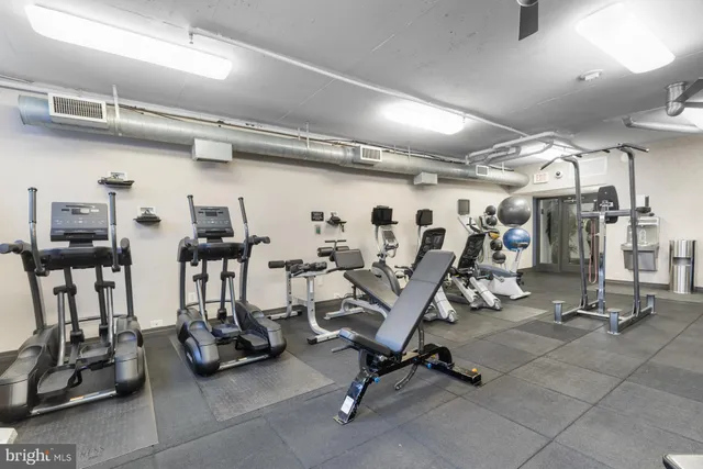 a workspace with furniture