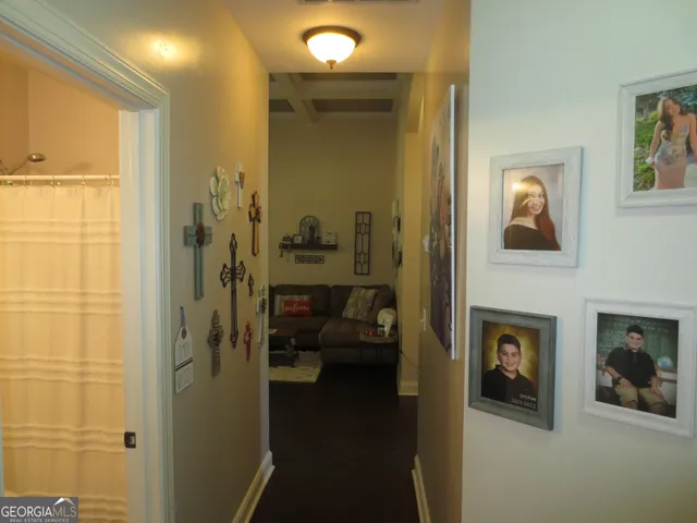 a en suite bathroom with a sink and mirror
