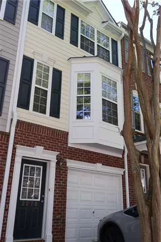 a front view of a building