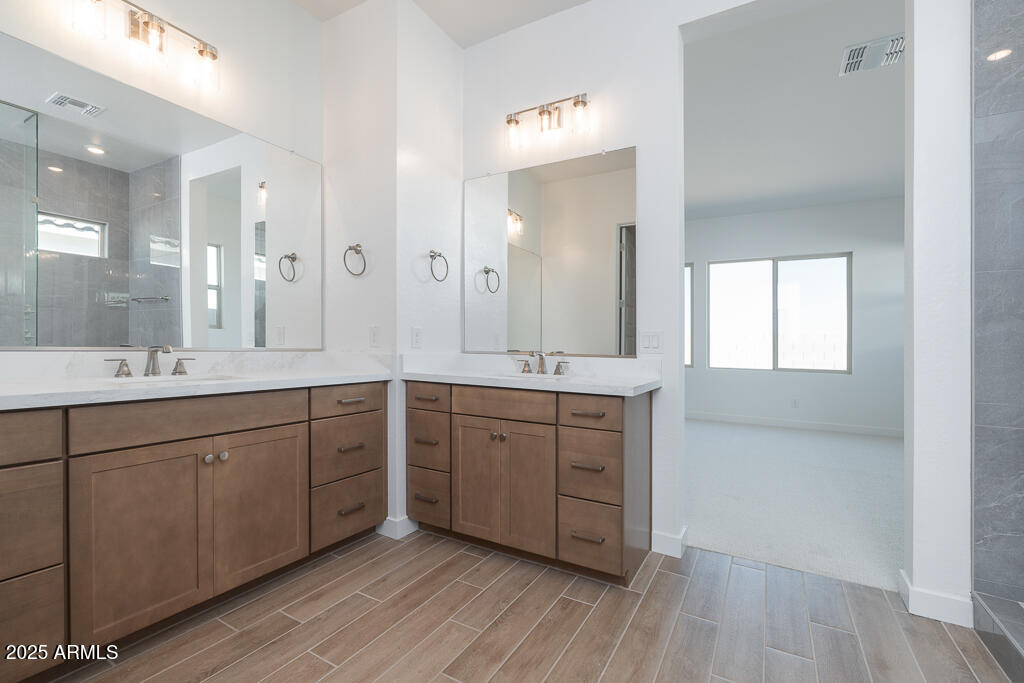 816 Golden Ore Pass Apache Junction, AZ 85120 - Photo 9 of 23 a spacious bathroom with double vanity and a mirror