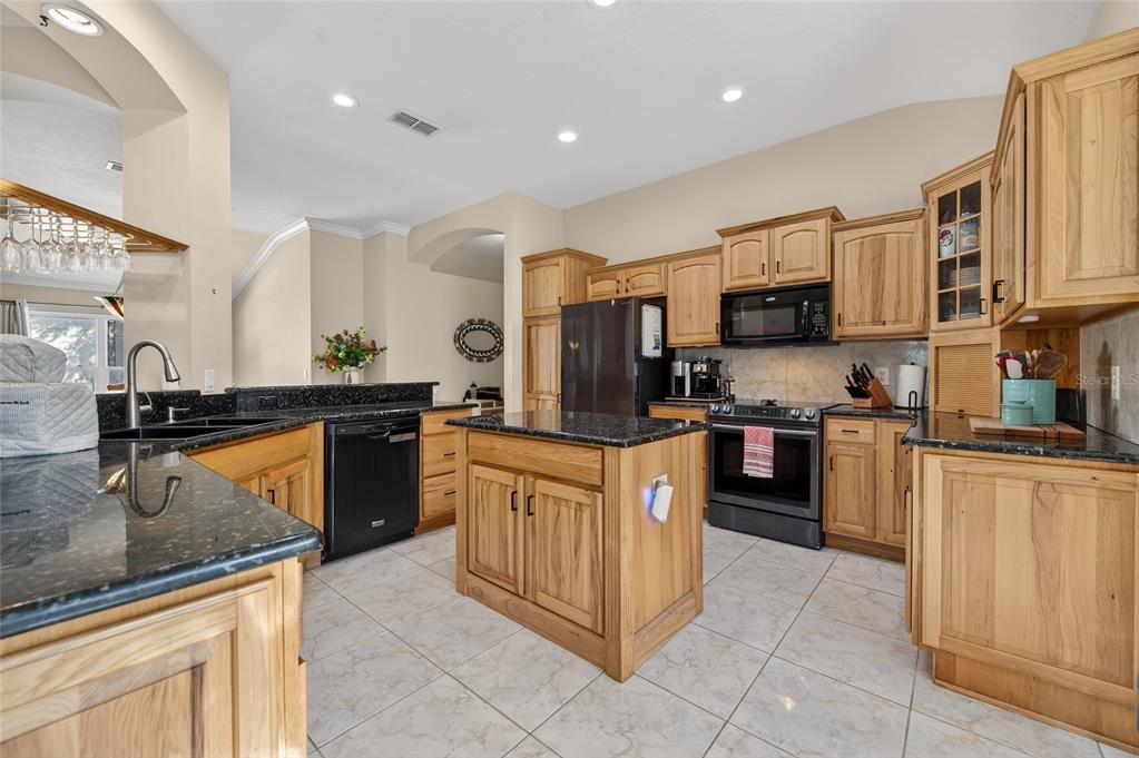 1864 Orange Tree Drive Edgewater, FL 32141 - Photo 11 of 38 a kitchen with stainless steel appliances granite countertop a sink dishwasher stove and refrigerator