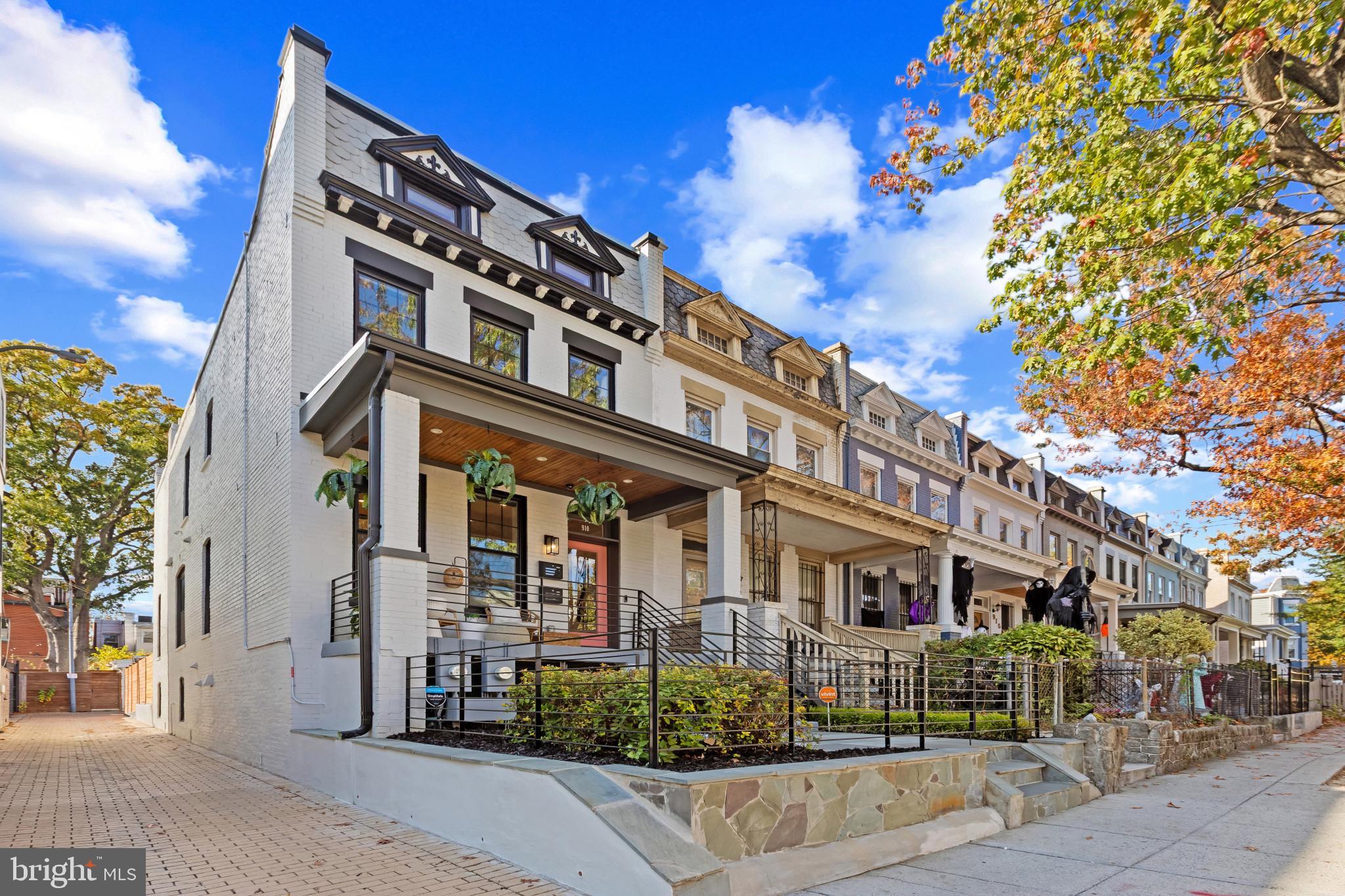 a front view of a building