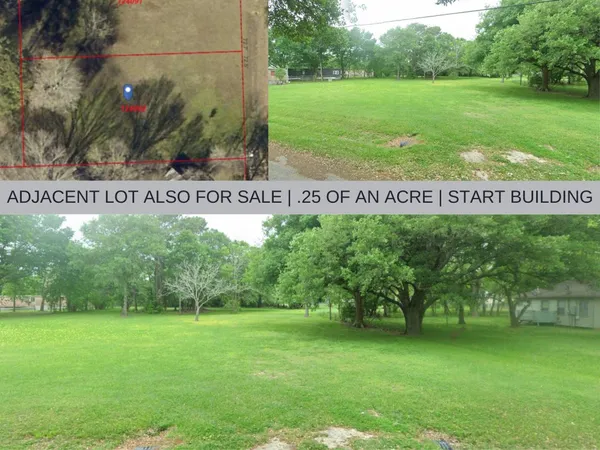 a view of a park with a sign board