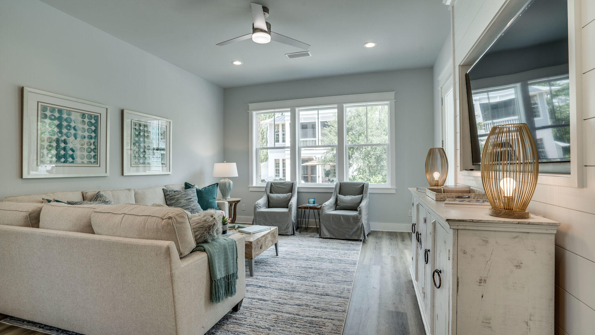 393 Redbud Ln Inlet Beach Inlet Beach, FL 32461 - Photo 5 of 46 a living room with furniture large window and wooden floor