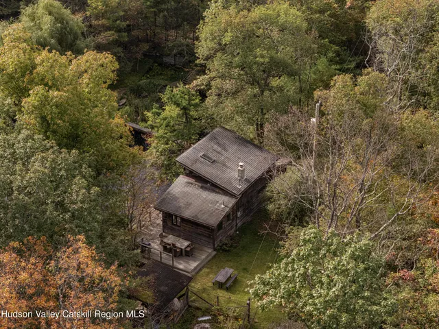 a view of a lush green field with lots of bushes