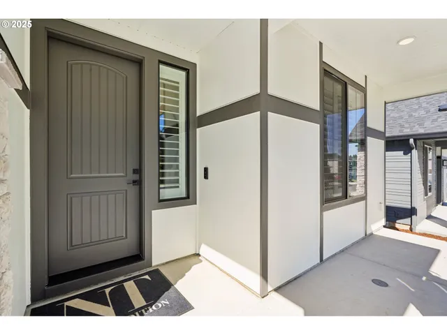 a view of a back door of the house