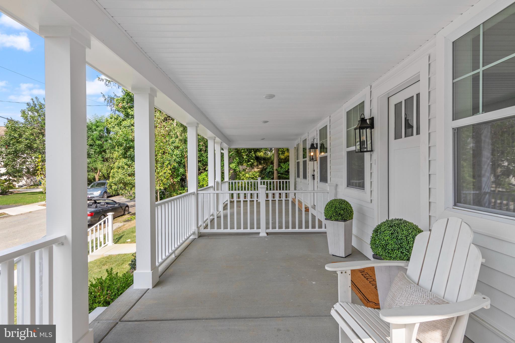 142 Merion Avenue Narberth, PA 19072 - Photo 4 of 67 front porch divided by railing for both properties
