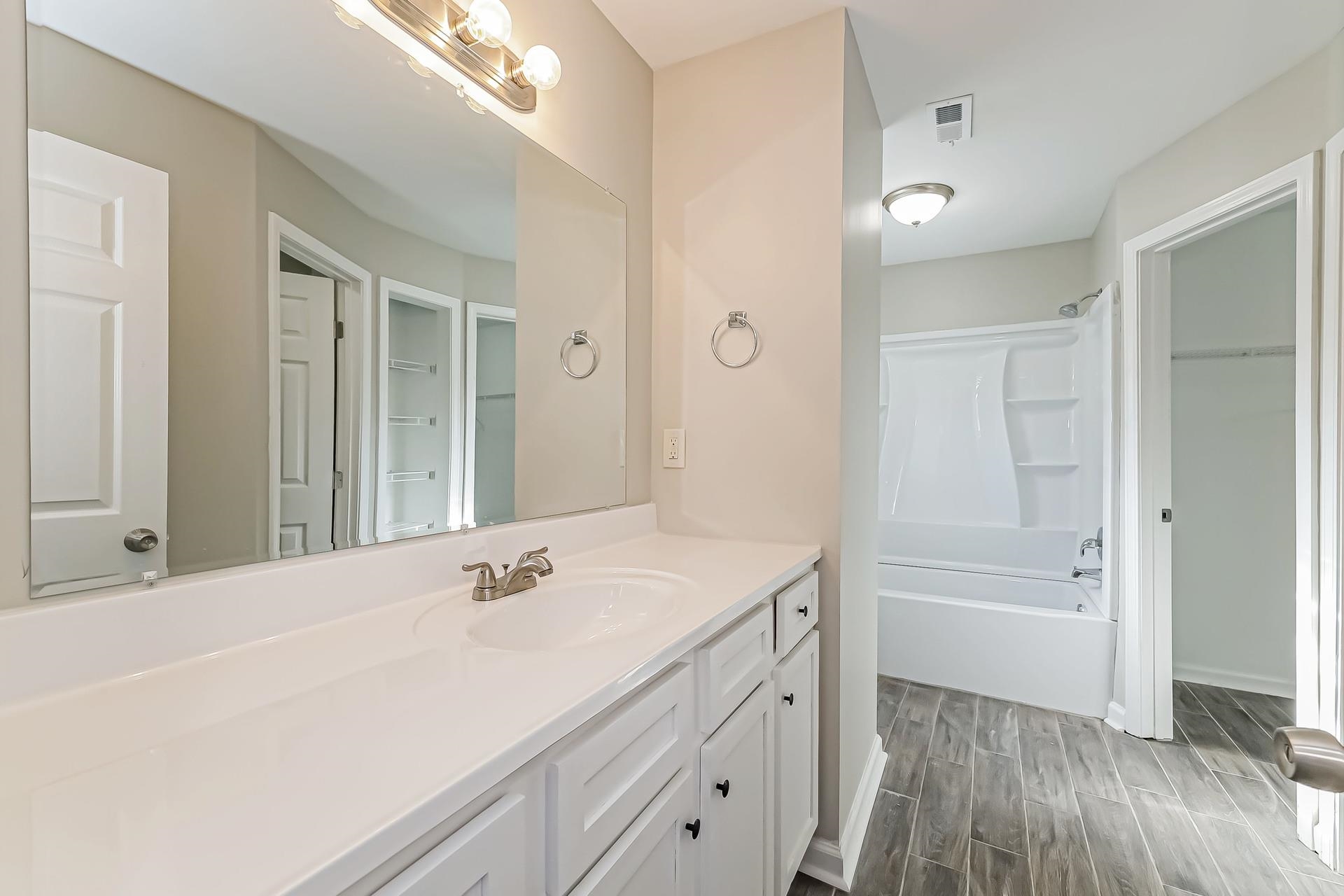 5377 Ragan Ridge Drive Memphis, TN 38141 - Photo 10 of 17 a bathroom with a sink a tub and a mirror