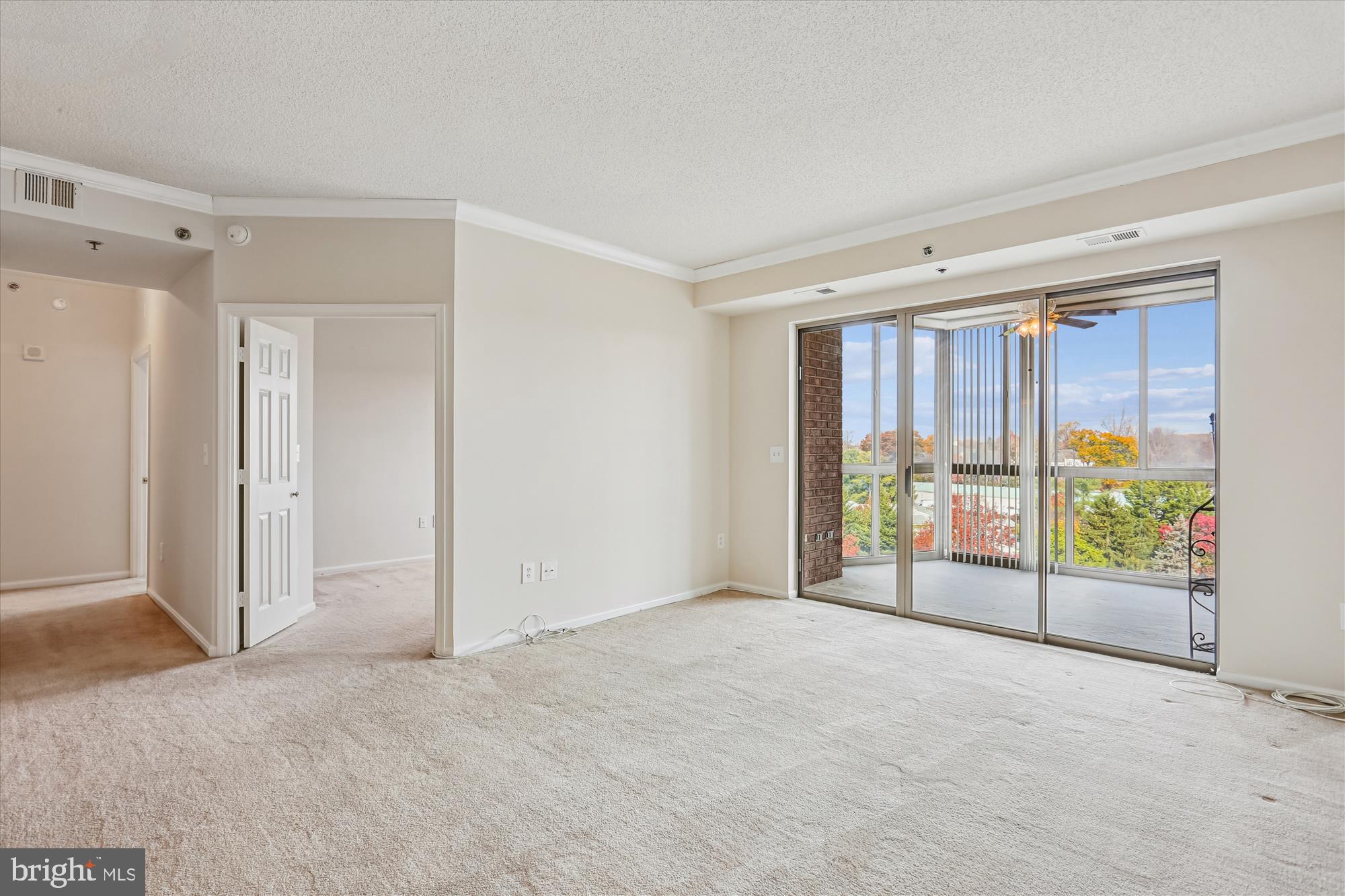 3210 North Leisure World Boulevard, Unit 610 Silver Spring, MD 20906 - Photo 16 of 97 a view of an empty room with a sliding door
