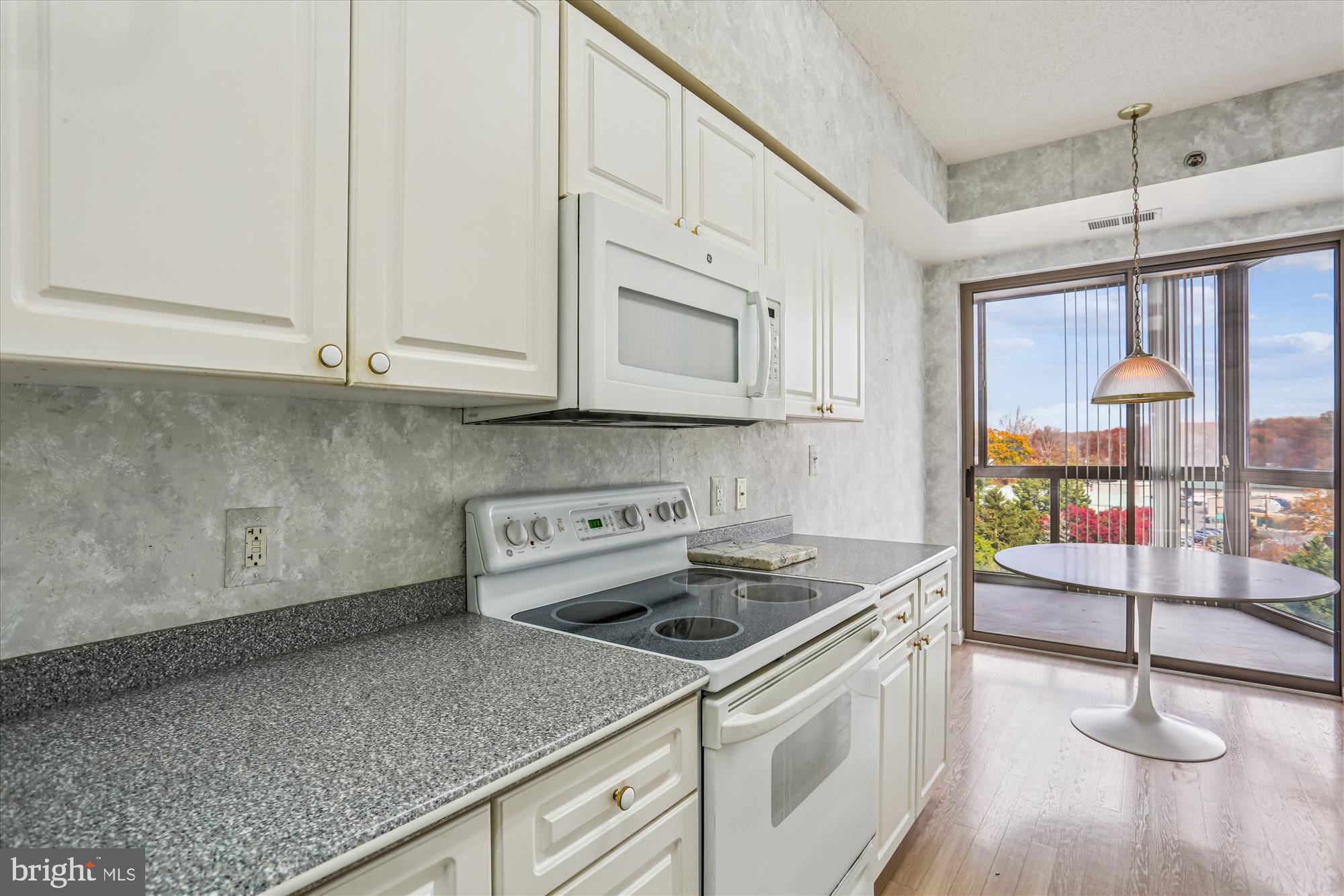 3210 North Leisure World Boulevard, Unit 610 Silver Spring, MD 20906 - Photo 9 of 97 a kitchen with stainless steel appliances granite countertop a sink a stove and a wooden floors