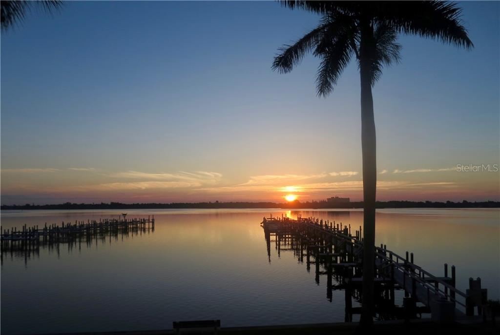 Owner's photo of sunrise over Little Sarasota Bay; this could become your view.