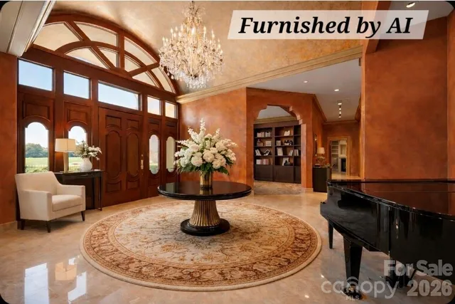 a view of an empty room with a fireplace