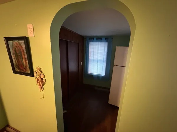 a view of walk in closet with window