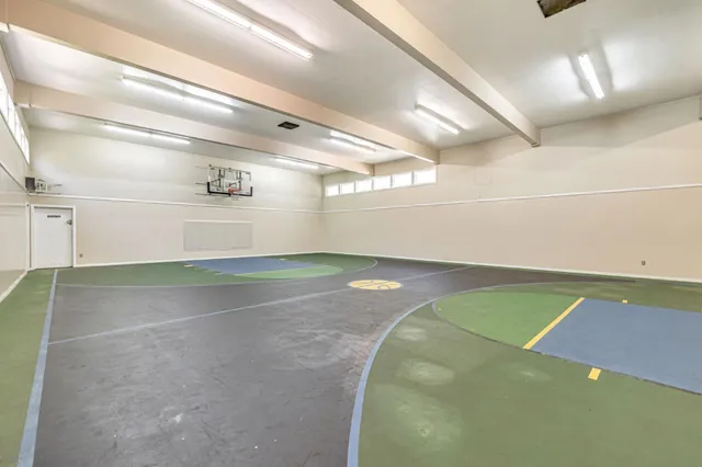 a view of a kitchen area with staircase