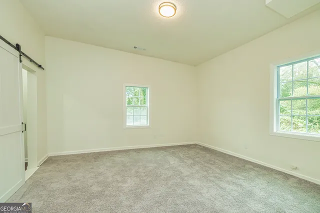 an empty room with a window